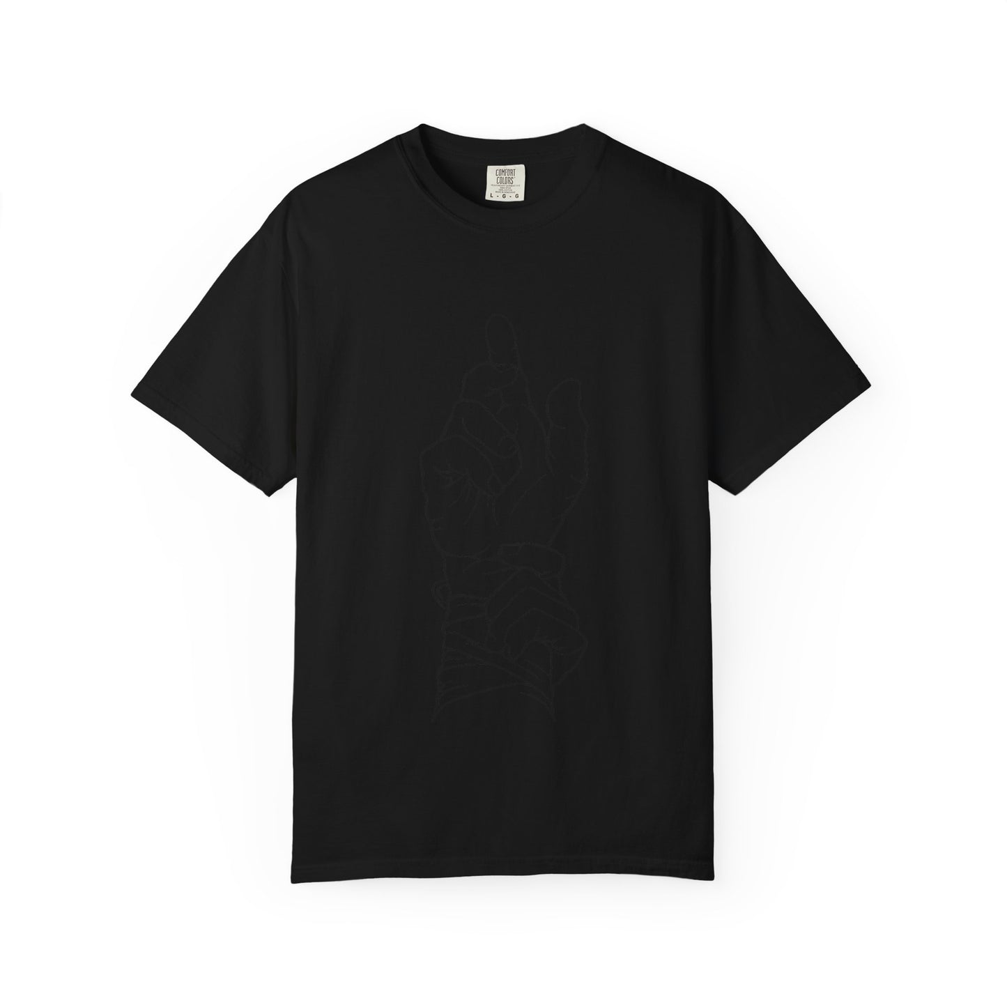 Ghadeer T-Shirt — Minimal Line Art Wrist & Hand Tee