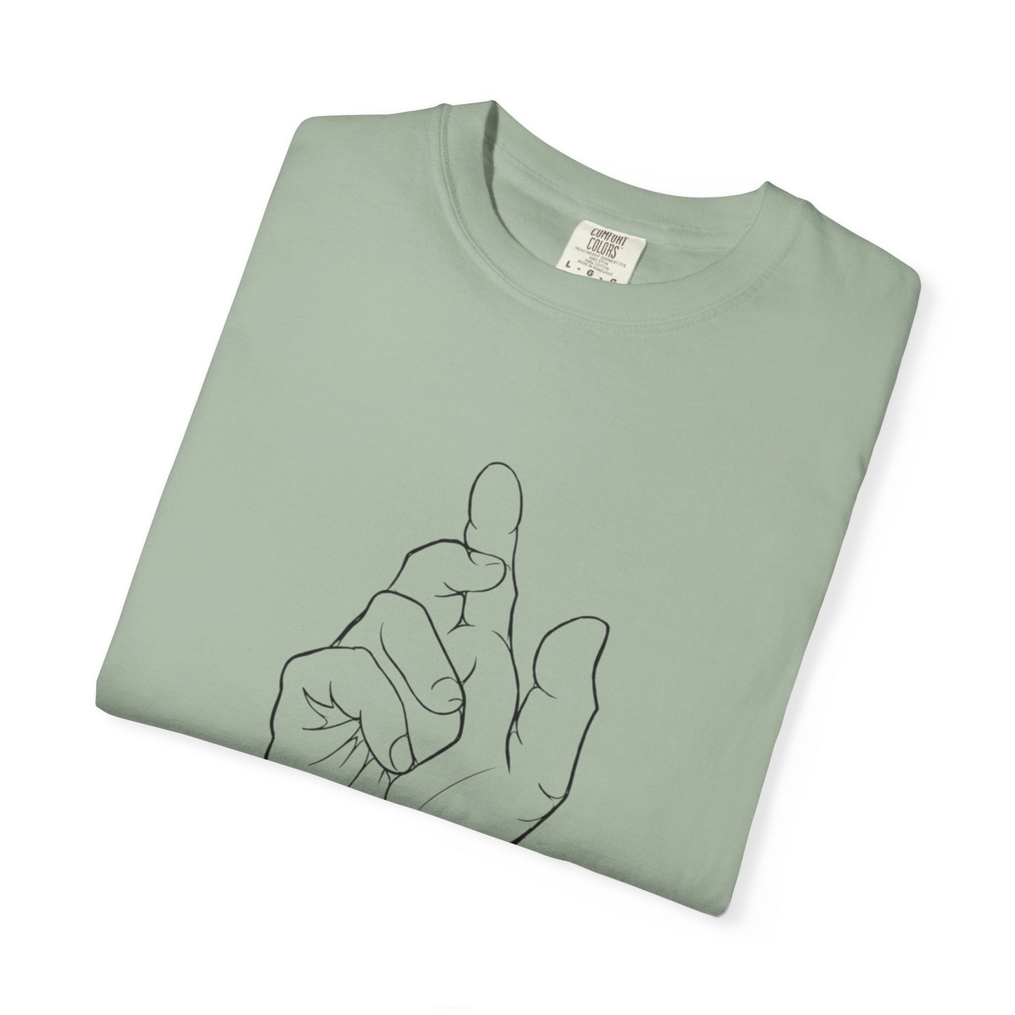 Ghadeer T-Shirt — Minimal Line Art Wrist & Hand Tee