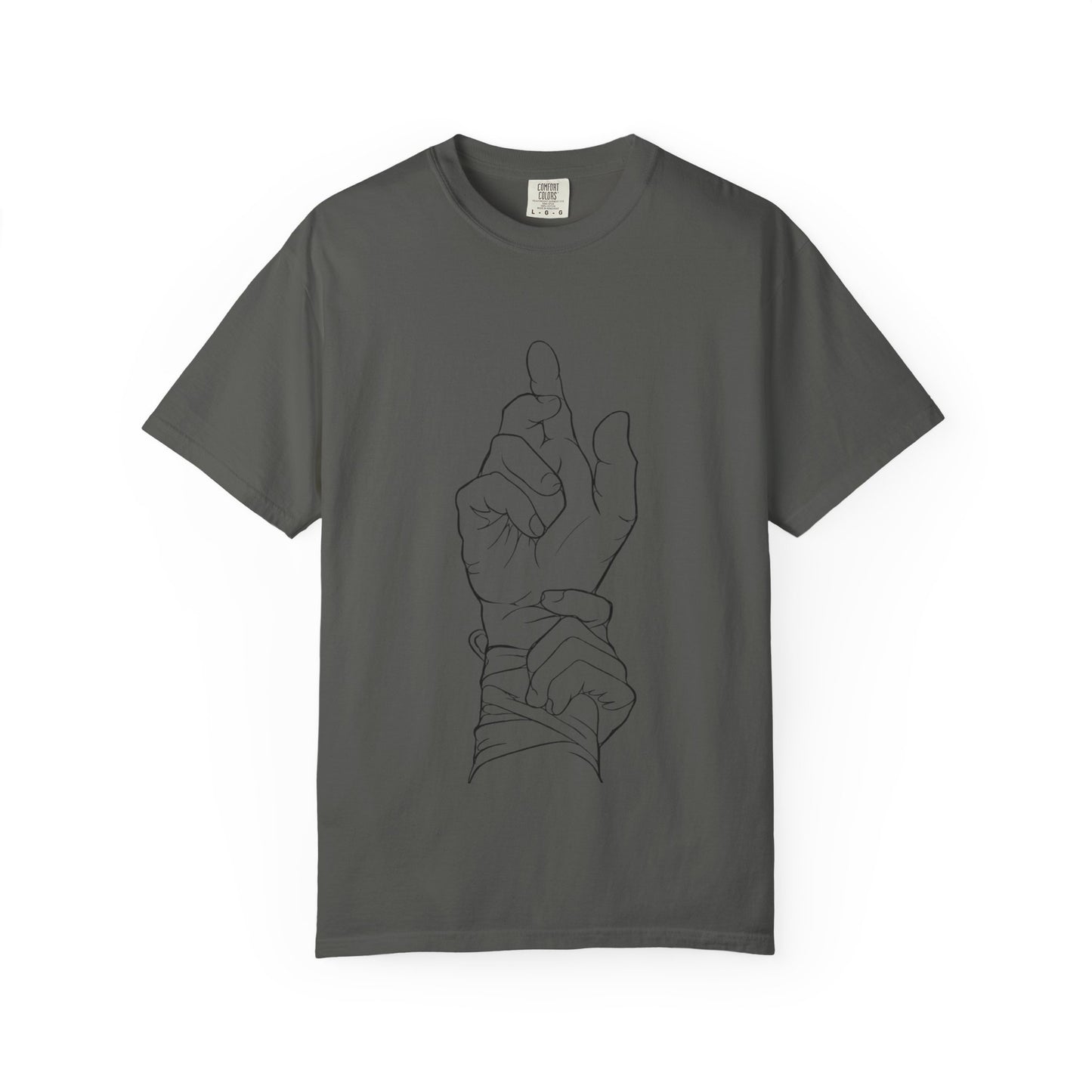 Ghadeer T-Shirt — Minimal Line Art Wrist & Hand Tee