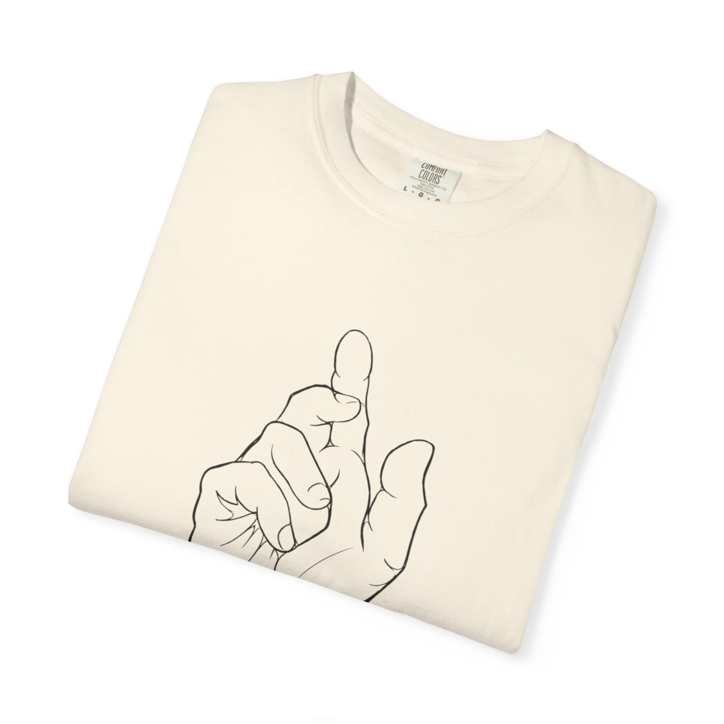 Ghadeer T-Shirt — Minimal Line Art Wrist & Hand Tee