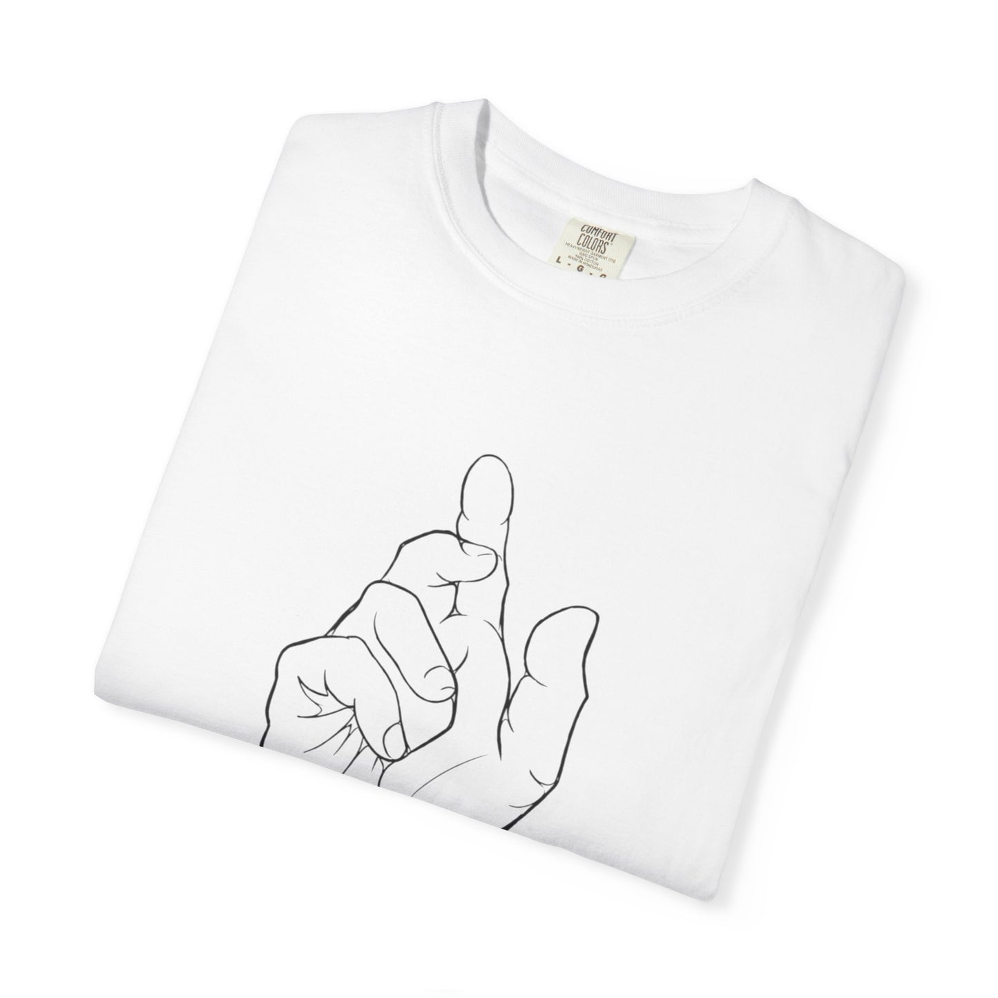 Ghadeer T-Shirt — Minimal Line Art Wrist & Hand Tee