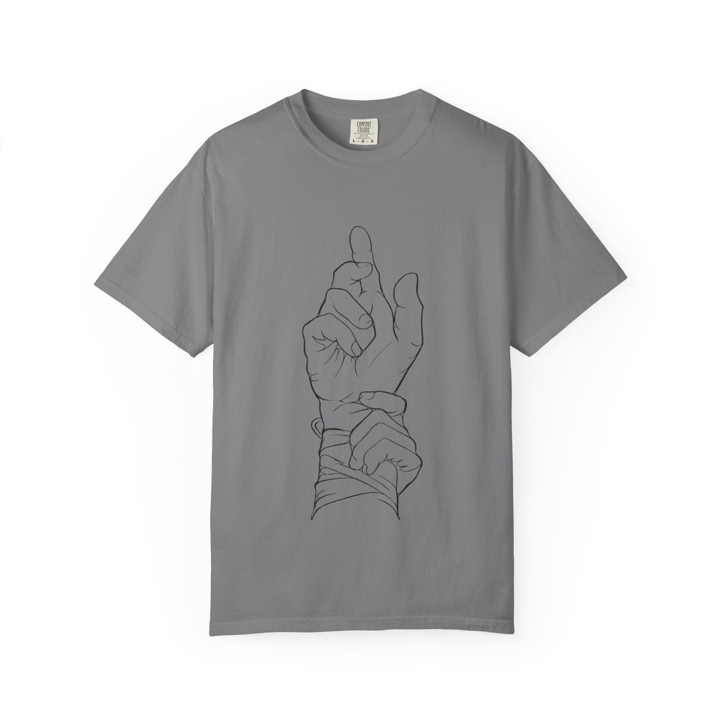 Ghadeer T-Shirt — Minimal Line Art Wrist & Hand Tee