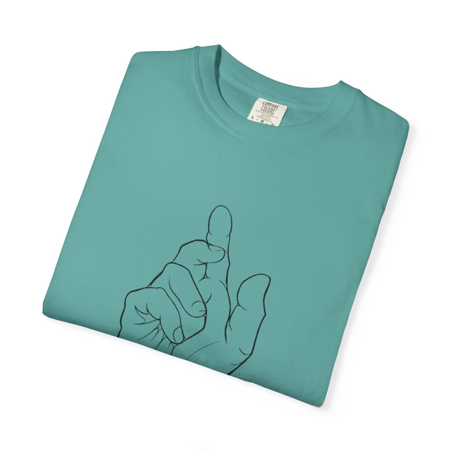 Ghadeer T-Shirt — Minimal Line Art Wrist & Hand Tee